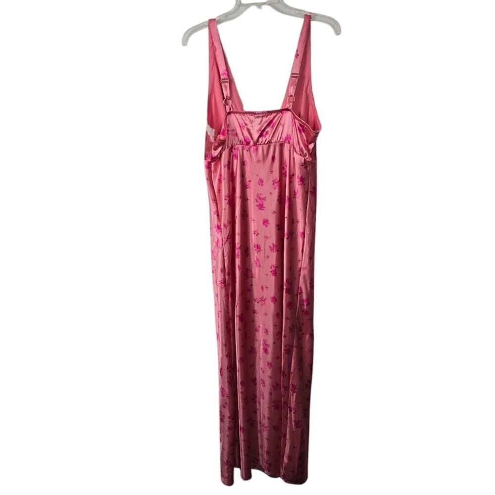 Wild Fable  Salmon Pink Satin Lace Babydoll Slip Dress Whimsical Fairycore L - Picture 2 of 14
